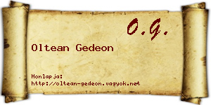 Oltean Gedeon névjegykártya